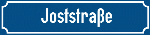 Straßenschild Joststraße