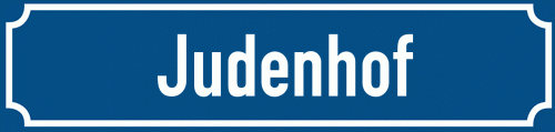 Straßenschild Judenhof