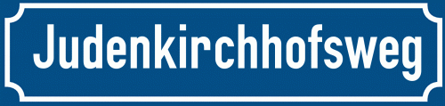 Straßenschild Judenkirchhofsweg