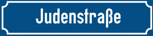 Straßenschild Judenstraße