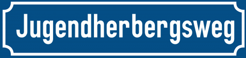 Straßenschild Jugendherbergsweg zum kostenlosen Download