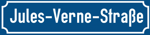 Straßenschild Jules-Verne-Straße