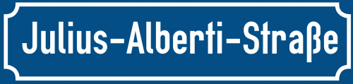Straßenschild Julius-Alberti-Straße
