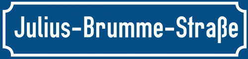 Straßenschild Julius-Brumme-Straße