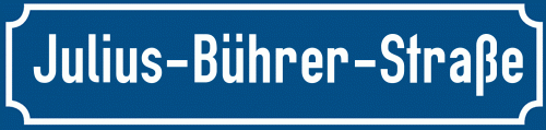 Straßenschild Julius-Bührer-Straße