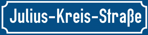 Straßenschild Julius-Kreis-Straße