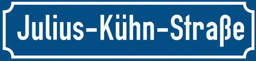 Straßenschild Julius-Kühn-Straße