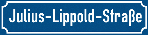 Straßenschild Julius-Lippold-Straße