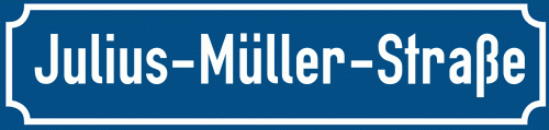 Straßenschild Julius-Müller-Straße