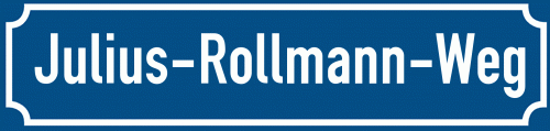 Straßenschild Julius-Rollmann-Weg