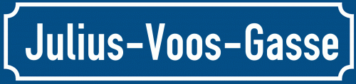 Straßenschild Julius-Voos-Gasse
