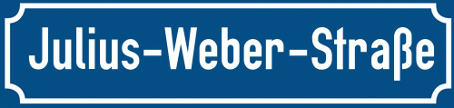 Straßenschild Julius-Weber-Straße