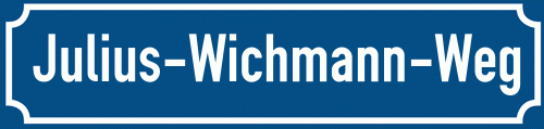 Straßenschild Julius-Wichmann-Weg