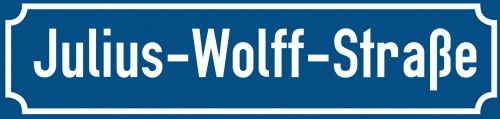 Straßenschild Julius-Wolff-Straße