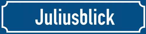Straßenschild Juliusblick