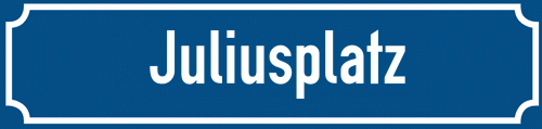 Straßenschild Juliusplatz
