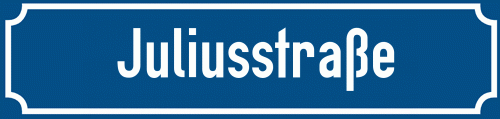 Straßenschild Juliusstraße