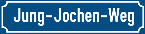 Straßenschild Jung-Jochen-Weg