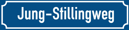 Straßenschild Jung-Stillingweg