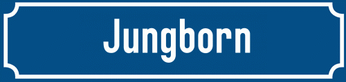 Straßenschild Jungborn