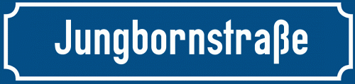 Straßenschild Jungbornstraße zum kostenlosen Download