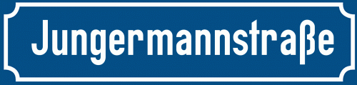 Straßenschild Jungermannstraße zum kostenlosen Download