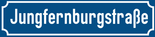 Straßenschild Jungfernburgstraße