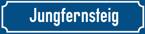 Straßenschild Jungfernsteig zum kostenlosen Download