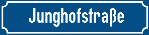 Straßenschild Junghofstraße zum kostenlosen Download