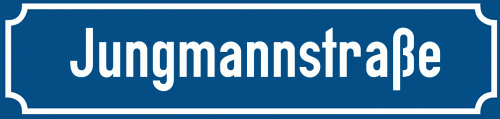 Straßenschild Jungmannstraße zum kostenlosen Download