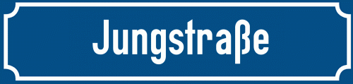 Straßenschild Jungstraße