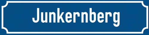 Straßenschild Junkernberg zum kostenlosen Download
