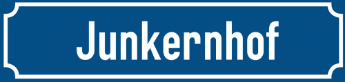 Straßenschild Junkernhof
