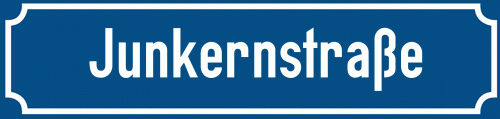 Straßenschild Junkernstraße