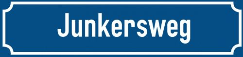Straßenschild Junkersweg