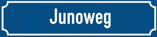 Straßenschild Junoweg