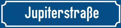 Straßenschild Jupiterstraße