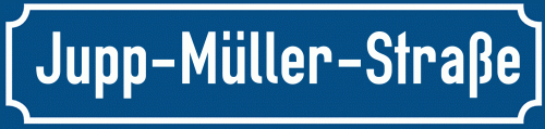 Straßenschild Jupp-Müller-Straße