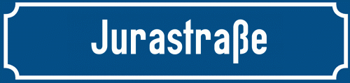 Straßenschild Jurastraße zum kostenlosen Download