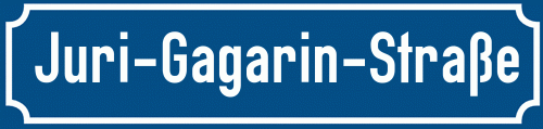 Straßenschild Juri-Gagarin-Straße