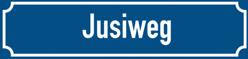 Straßenschild Jusiweg