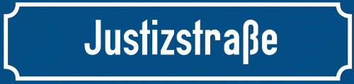 Straßenschild Justizstraße