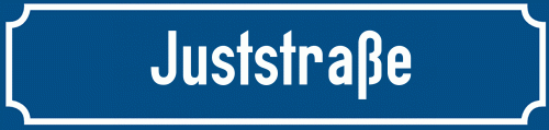 Straßenschild Juststraße