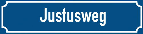 Straßenschild Justusweg