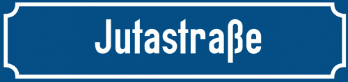 Straßenschild Jutastraße