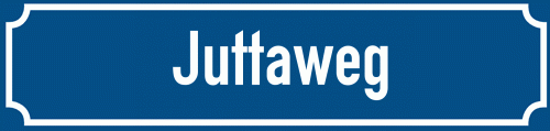 Straßenschild Juttaweg