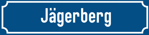 Straßenschild Jägerberg