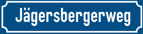 Straßenschild Jägersbergerweg
