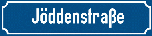 Straßenschild Jöddenstraße