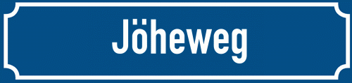 Straßenschild Jöheweg